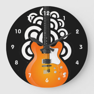 Reloj de pared de diseño de guitarra