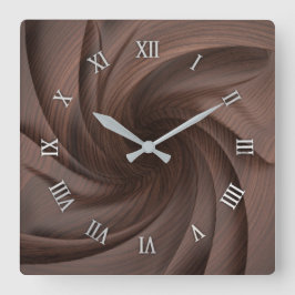 Reloj de pared de diseño de madera oscura