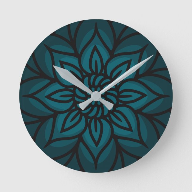 Reloj de pared de diseño de mandala (Anverso)