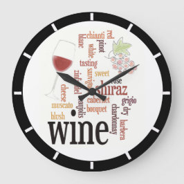 Reloj de pared de diseño de nube de Word WW