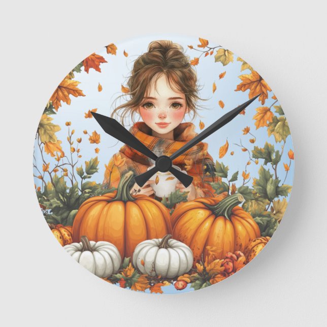 Reloj de pared de diseño de otoño (Anverso)