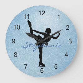 Reloj de pared de diseño de patinaje sobre hielo