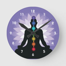 Reloj de pared de diseño de posición de yoga de si