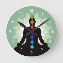 Reloj de pared de diseño de posición de yoga de si