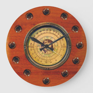 Reloj de pared de diseño de radio vintage