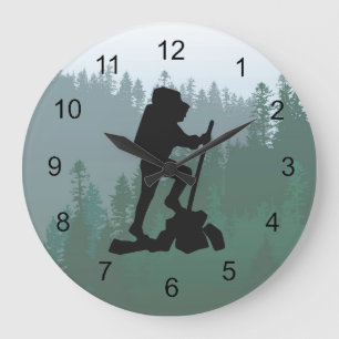 Reloj de pared de diseño de senderismo