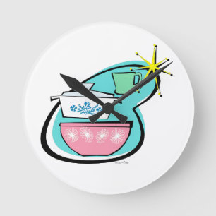 Reloj de pared de diseño de software atómico