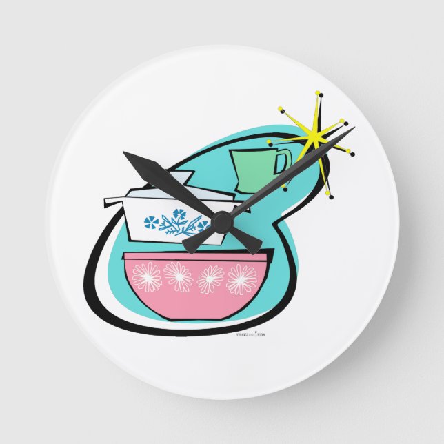 Reloj de pared de diseño de software de cocina ató (Anverso)