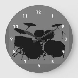 Reloj de pared de diseño de tambor