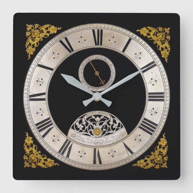 Reloj de pared de diseño del siglo XVII (Anverso)