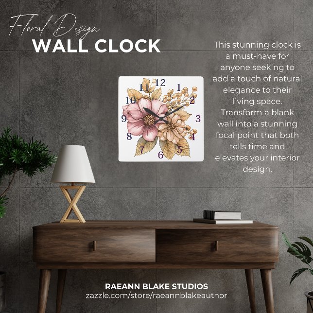 Reloj de pared de diseño floral (Subido por el creador)