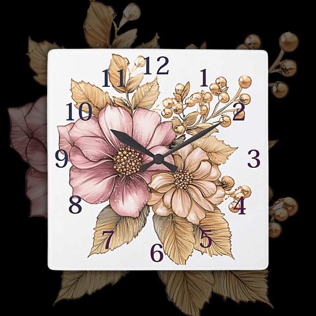 Reloj de pared de diseño floral (Subido por el creador)