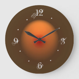 Reloj de pared de diseño luminoso Naranja/marrón