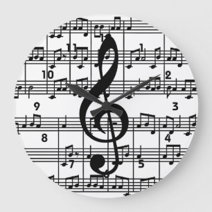 Reloj de pared de diseño musical