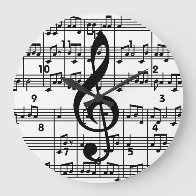 Reloj de pared de diseño musical (Anverso)