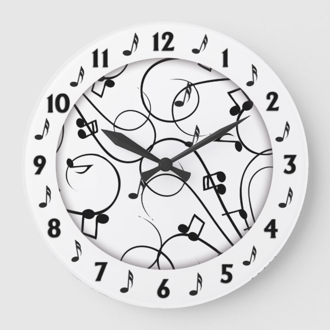 Reloj de pared de diseño musical de moda (Anverso)