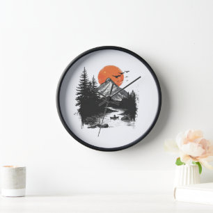Reloj de pared de diseño natural