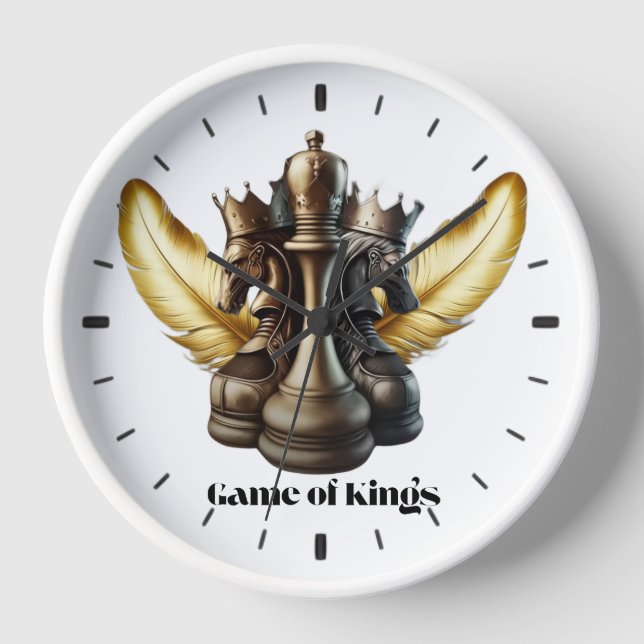 Reloj de pared de diseño único, Reyes del juego (Anverso)
