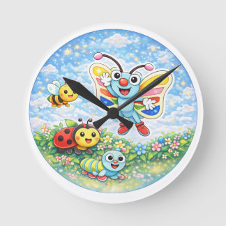 Reloj de pared de DJ la Mariposa y amigos