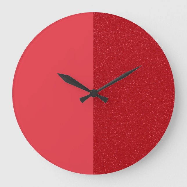 Reloj de pared de doble acabado rojo-tomate dividi (Anverso)