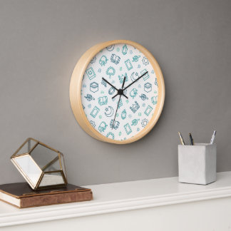 Reloj de pared de Doodles de Ramadan