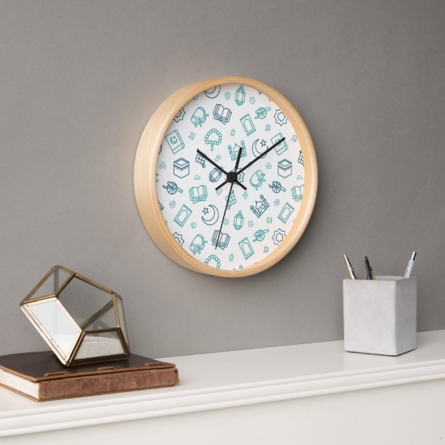 Reloj de pared de Doodles de Ramadan (Oficina)