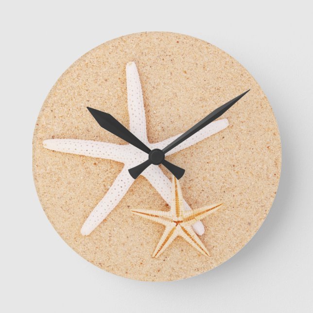 Reloj de pared de dos estrellas de mar (Anverso)