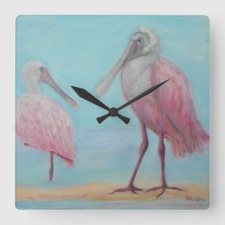 Reloj de pared de DOS SPOONBILLS