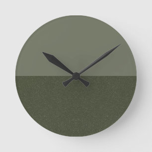 Reloj de pared de dos tonos verde mosca - Minimali