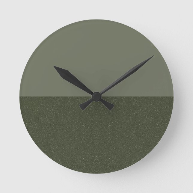 Reloj de pared de dos tonos verde mosca - Minimali (Anverso)