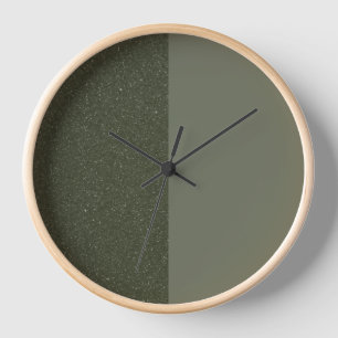 Reloj de pared de dos tonos verde mosca - Personal