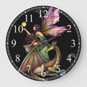 Reloj de pared de dragón gótico hadas Orbes del Dr