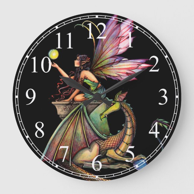 Reloj de pared de dragón gótico hadas Orbes del Dr (Anverso)