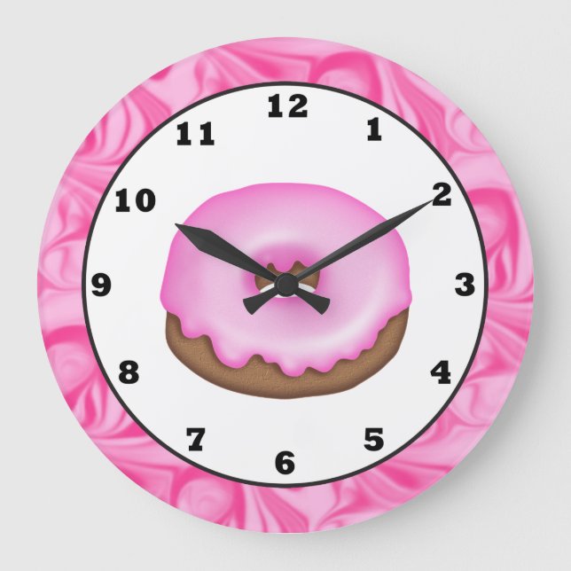 Reloj de pared de dulces Donut con espuma (Anverso)