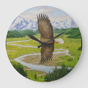 Reloj de pared de Eagle calvo