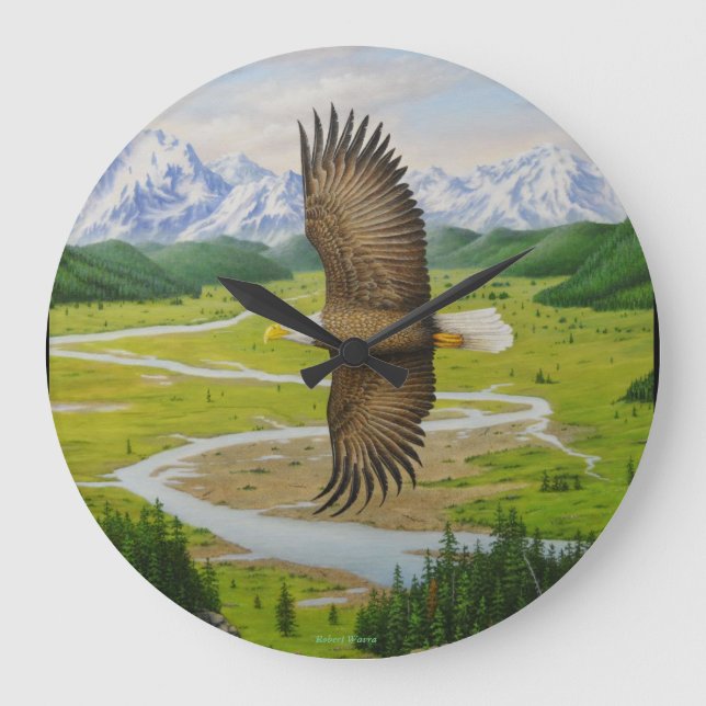 Reloj de pared de Eagle calvo (Anverso)