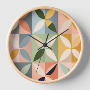 Reloj de pared de edredón hawaiano de inspiración