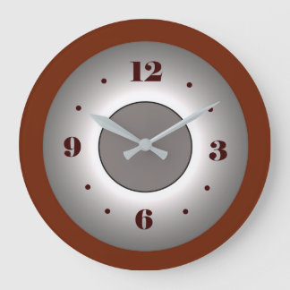 Reloj de pared de efecto brillante/rojo profundo d