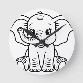 Reloj de pared de elefante bebé