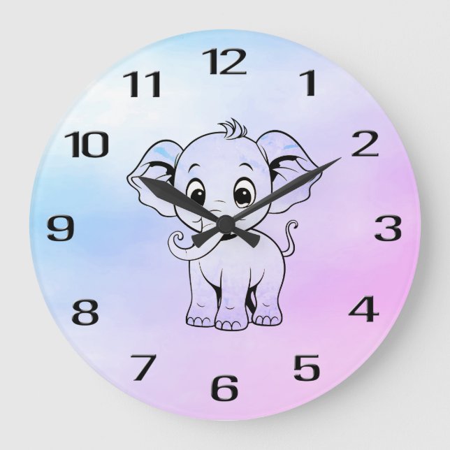 Reloj de pared de elefante cutáneo (Anverso)