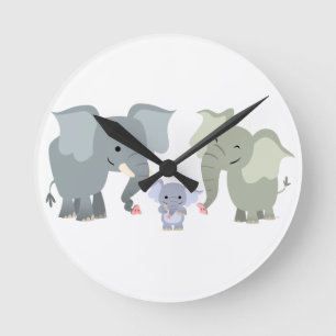 Reloj de pared de elefante de familia de Personali