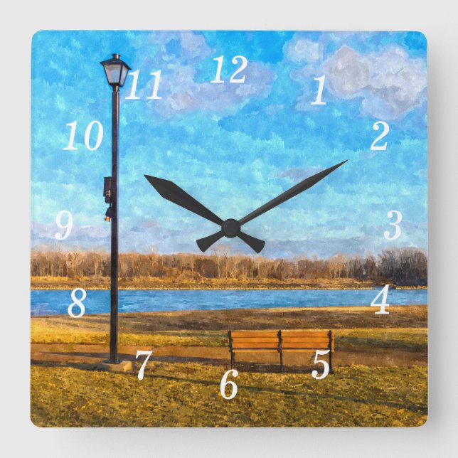 Reloj de pared de encaje del río Misuri (Anverso)