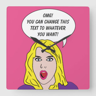 Reloj de pared de encargo de la MUJER RETRA