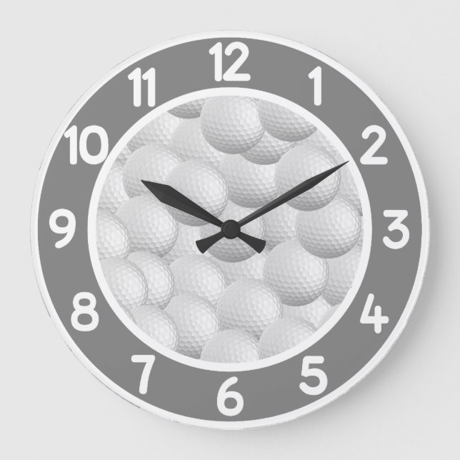 Reloj de pared de encargo de las pelotas de golf (Anverso)