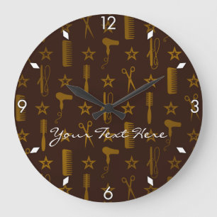 Reloj de pared de encargo elegante de Brown del