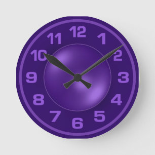 Reloj de pared de encargo violeta quemado