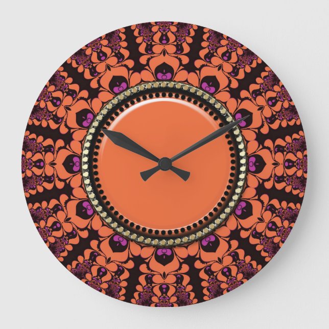 Reloj de pared de energía de Batik solar (Anverso)