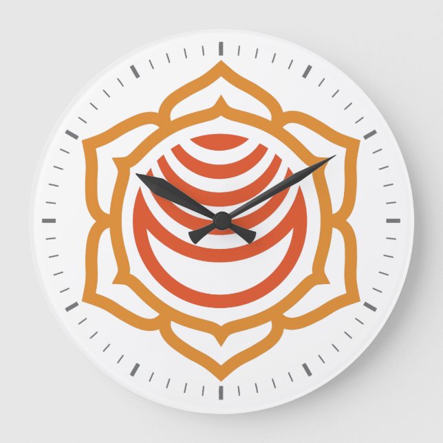 Reloj de pared de energía de Chakra Sacral (Anverso)