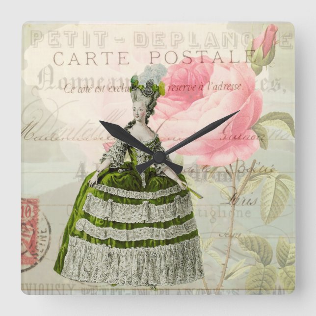 Reloj de pared de énfasis francés Marie Antoinette (Anverso)