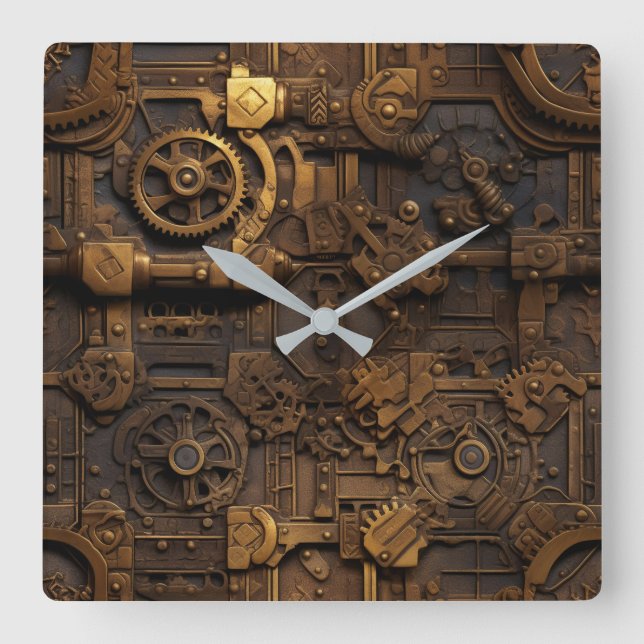 Reloj de pared de engranajes de vapor (Anverso)